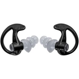 SureFire Full Block 3 Flange Earpiece Lanyard Bulk Lg Pr Blk